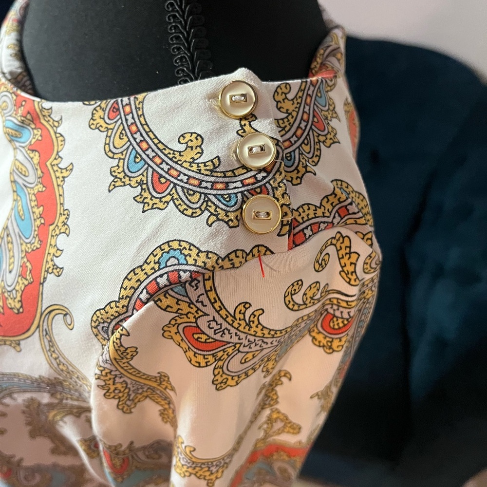 Charter Club Multicolor Paisley Blouse - Picture 4 of 10